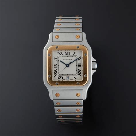 cartier santos medium two tone